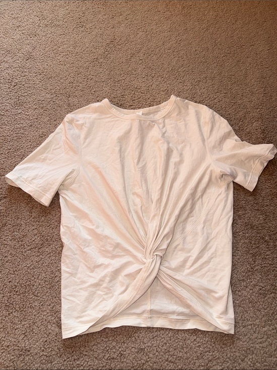 lululemon athletica Tops - Lululemon Twist Front Tee in Beige